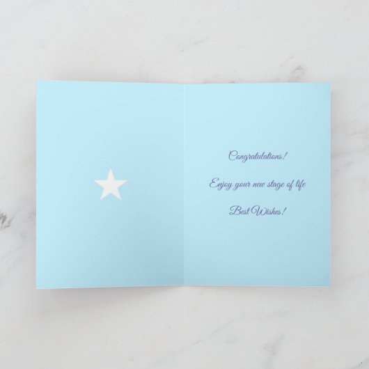 Eagle Abschluss gratuliert hellblau Karte (Innenseite)