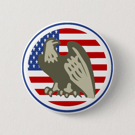 Eagle American Flag Button (Vorderseite)