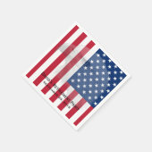 Eagle & American Flag für den militärischen Ruhest Serviette (Ecke)