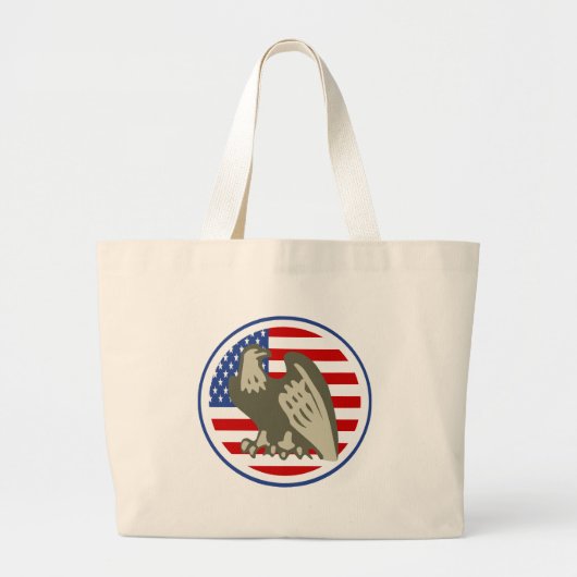 Eagle American Flag Jumbo Stoffbeutel (Vorne)