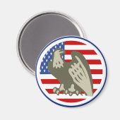 Eagle American Flag Magnet (Vorderseite/Rückseite)