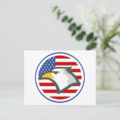 Eagle American Flag Postkarte (Stehend Vorderseite)