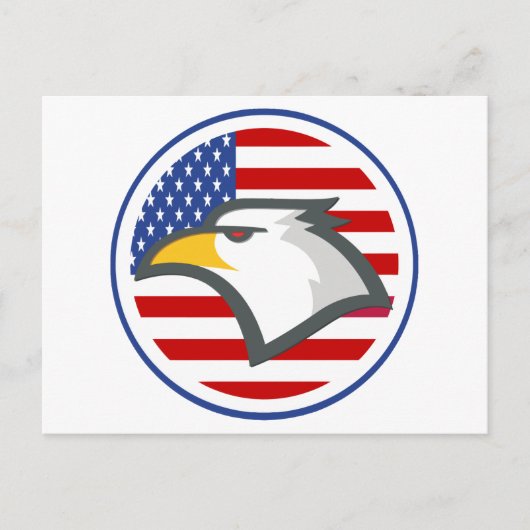 Eagle American Flag Postkarte (Vorderseite)