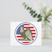 Eagle American Flag Postkarte (Stehend Vorderseite)