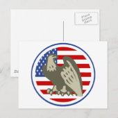 Eagle American Flag Postkarte (Vorne/Hinten)