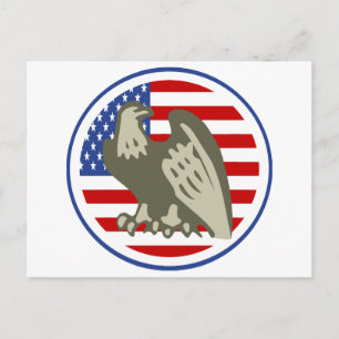 Eagle American Flag Postkarte