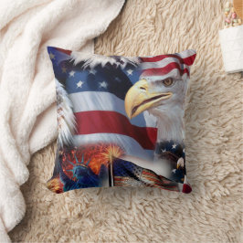 Eagle American Flag Throw Kissen