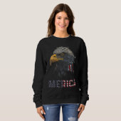Eagle American Flag USA Flag Mullet Eagle 4th of J Sweatshirt (Vorne ganz)