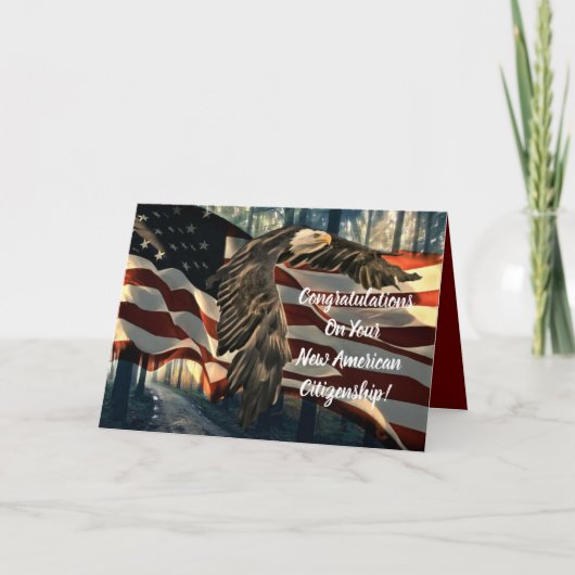 Eagle American Flag USA Staatsbürgerschaft Karte (Vorderseite)