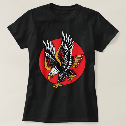 Eagle American Traditional Tattoo Tinte Old School T-Shirt (Design vorne)