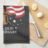 Eagle and Flag 250 Years of America 1776-2026 Geschirrtuch (Viertel Falte)