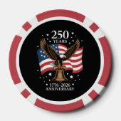 Eagle and Flag 250 Years of America 1776-2026 Pokerchips (Rückseite)