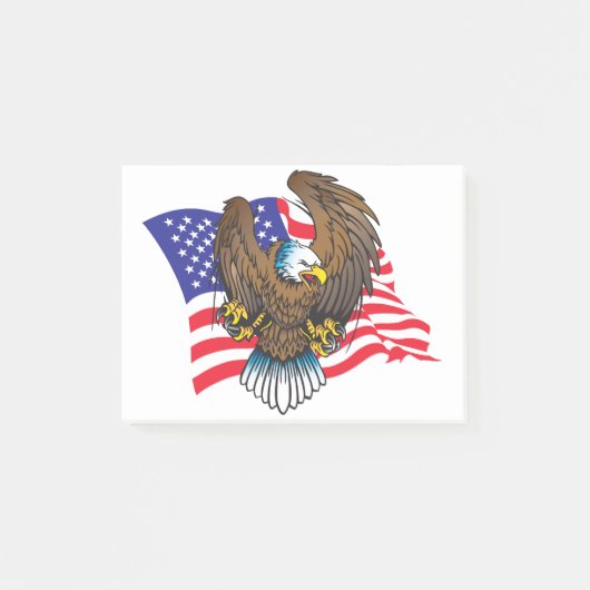 Eagle-and-Flag Post-it Klebezettel (Vorderseite)