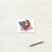 Eagle-and-Flag Post-it Klebezettel (Auf Schreibtisch)