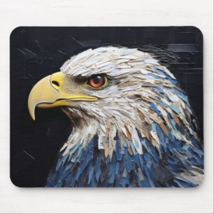 Eagle Animal Bird Art Deco Paint Mosaic Mousepad