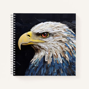 Eagle Animal Bird Art Deco Paint Mosaic Notizblock