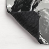Eagle Animal Bird Wild Nature Ink Sketch Style Mousepad (Ecke)