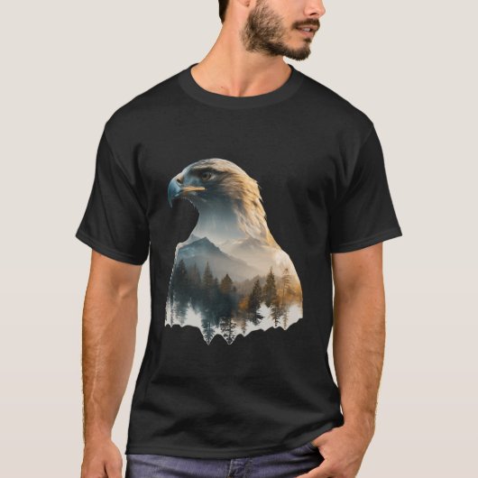 Eagle Animal Lover Artwork Wildlife Forest Graphic T-Shirt (Vorderseite)