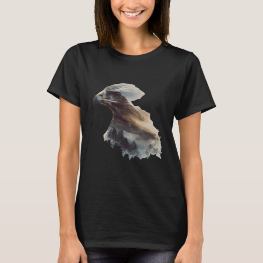Eagle Animal Lover Artwork Wildlife Forest Graphic T-Shirt (Vorderseite)