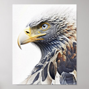 Eagle Animal Portrait Nature Wildlife Malerei Poster