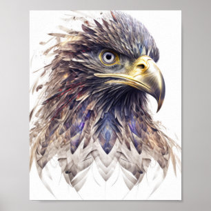 Eagle Animal Portrait Nature Wildlife Malerei Poster