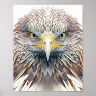 Eagle Animal Portrait Nature Wildlife Malerei Poster