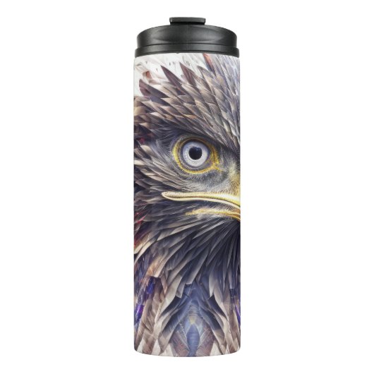 Eagle Animal Portrait Nature Wildlife Malerei Thermosbecher (Vorderseite)