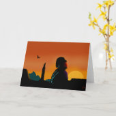 Eagle-Anstarren Karte (Gelbe Blume)