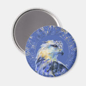 Eagle Aquarellbild Magnet (Vorderseite/Rückseite)