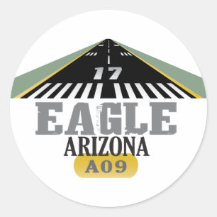Eagle Arizona - Airport Runway Runder Aufkleber