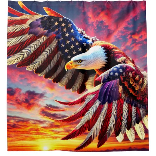 Eagle Art Duschvorhang (Vorderseite)