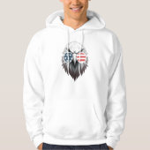 Eagle Art mit amerikanischer Flag-Sonnenbrille Hoodie (Vorderseite)