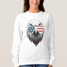 Eagle Art mit amerikanischer Flag-Sonnenbrille Sweatshirt