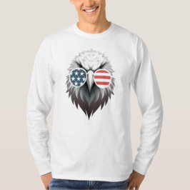 Eagle Art mit amerikanischer Flag-Sonnenbrille T-Shirt
