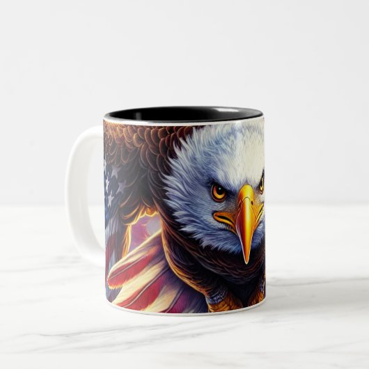 Eagle Art Zweifarbige Tasse (Vorderseite Links)