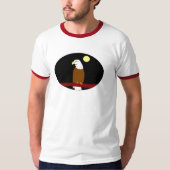 Eagle at Night Ringer T-Shirt (Vorderseite)