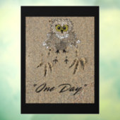 Eagle Baby & Footprints im Sand "One Day" Fensteraufkleber (Blatt 3)