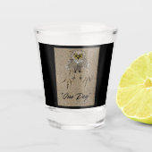 Eagle Baby & Footprints im Sand "One Day" Schnapsglas (Vorderseite)