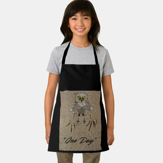 Eagle Baby & Footprints im Sand "One Day" Schürze (Insitu)