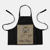 Eagle Baby & Footprints im Sand "One Day" Schürze (Vorderseite)