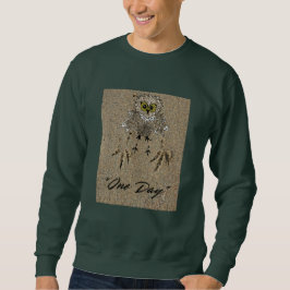 Eagle Baby & Footprints im Sand "One Day" Sweatshirt