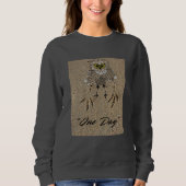 Eagle Baby & Footprints im Sand "One Day" Sweatshirt (Vorderseite)