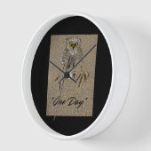 Eagle Baby & Footprints im Sand "One Day" Uhr (Winkel)