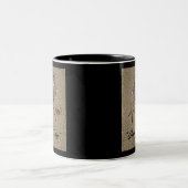 Eagle Baby & Footprints im Sand "One Day" Zweifarbige Tasse (Mittel)