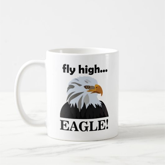 Eagle Bald Eagle Fly High Eagle Kaffeetasse (Links)