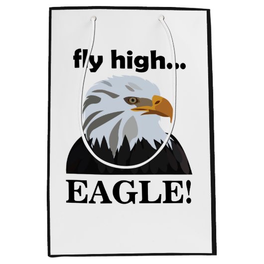 Eagle Bald Eagle Fly High Eagle Mittlere Geschenktüte (Vorderseite)