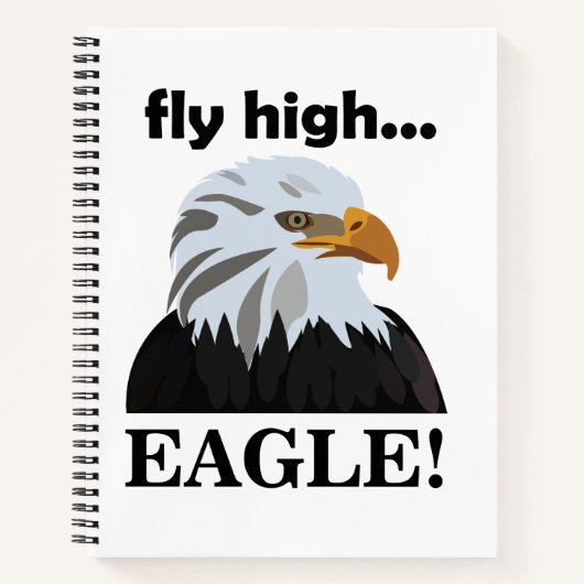 Eagle Bald Eagle Fly High Eagle Notizblock (Vorderseite)