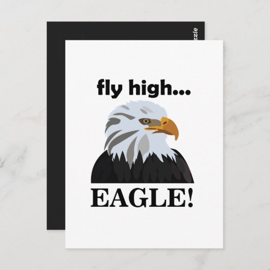 Eagle Bald Eagle Fly High Eagle Postkarte (Vorne/Hinten)