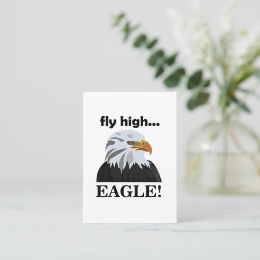 Eagle Bald Eagle Fly High Eagle Visitenkarte (Stehend Vorderseite)