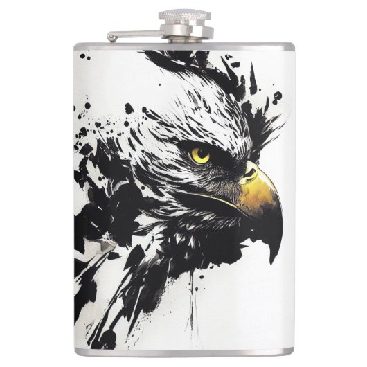 Eagle Bald Wild Natur Freier Geist Pinacoteca Flachmann (Vorderseite)